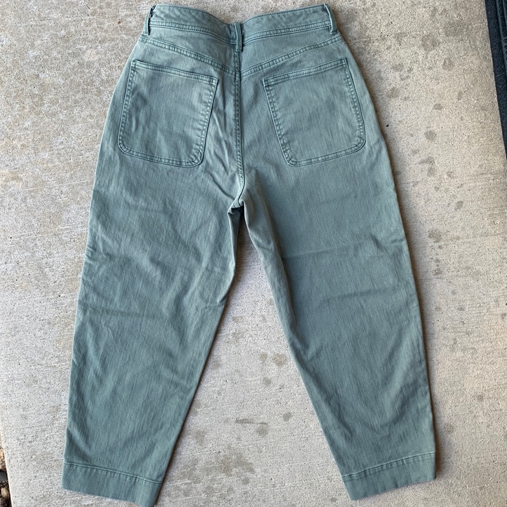 Gap High Rise Barrel Khaki Jeans